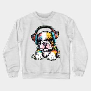 Funky Pup Vibes Crewneck Sweatshirt